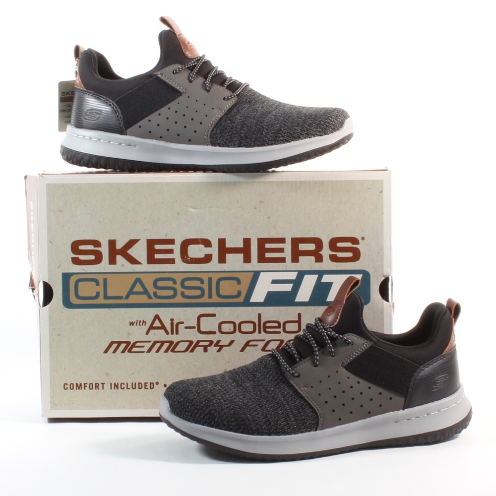 Menβs Skechers Classic Fit Air Cooled Memory Foam - Picture 2 of 8